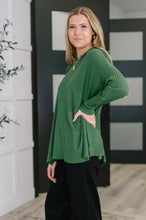 Load image into Gallery viewer, Running Late Hooded Long Sleeve in Dark Green
