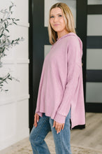Load image into Gallery viewer, Running Late Hooded Long Sleeve in Mauve
