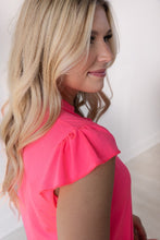 Load image into Gallery viewer, The Nicole V-Neck Top, Neon Pink
