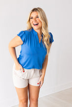Load image into Gallery viewer, The Nicole V-Neck Top, Blue
