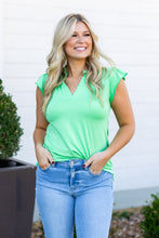 Load image into Gallery viewer, The Nicole V-Neck Top, Lime Green
