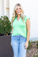 Load image into Gallery viewer, The Nicole V-Neck Top, Lime Green
