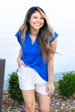 Load image into Gallery viewer, The Nicole V-Neck Top, Blue
