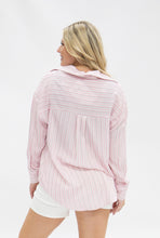 Load image into Gallery viewer, The Kathryn Button-Up, Striped Pink

