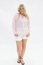 Load image into Gallery viewer, The Kathryn Button-Up, Striped Pink
