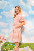 Load image into Gallery viewer, V-Neck Checkered Dress, Pink
