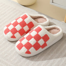 Load image into Gallery viewer, PREORDER: Checkered Cozy Slippers 8.17.26
