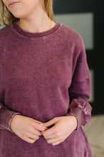 Load image into Gallery viewer, Safe and Secure Mineral Wash Pullover in Eggplant

