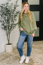 Load image into Gallery viewer, Safe and Secure Mineral Wash Pullover in Light Olive

