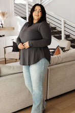 Load image into Gallery viewer, Scoop Me Up Long Sleeve Top in Ash Grey
