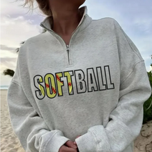 Load image into Gallery viewer, Embroidered Sports Quart-Zip Sweatshirt
