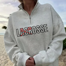 Load image into Gallery viewer, Embroidered Sports Quart-Zip Sweatshirt
