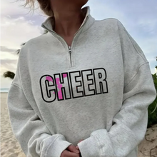 Load image into Gallery viewer, Embroidered Sports Quart-Zip Sweatshirt
