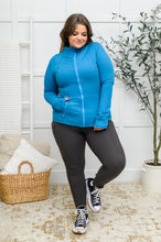 Load image into Gallery viewer, Staying Swift Activewear Jacket in Hawaiian Blue
