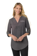 Load image into Gallery viewer, Scentsy Embroidered 3/4-Sleeve Tunic Blouse
