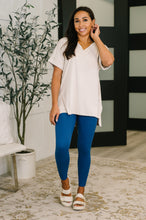 Load image into Gallery viewer, Sunday Splits High Waisted Leggings in Light Navy

