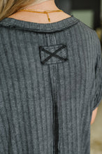 Load image into Gallery viewer, Sunday&#39;s Bestie Mineral Wash Top in Ash Black
