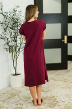 Load image into Gallery viewer, Sweet Like That Casual Dress in Cabernet
