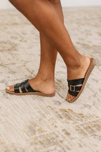 Load image into Gallery viewer, Torvi Black Slip on Sandals

