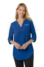 Load image into Gallery viewer, Scentsy Embroidered 3/4-Sleeve Tunic Blouse
