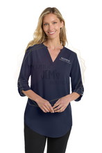 Load image into Gallery viewer, Scentsy Embroidered 3/4-Sleeve Tunic Blouse
