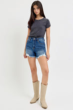 Load image into Gallery viewer, RISEN High Rise Side Step Hem Denim Shorts
