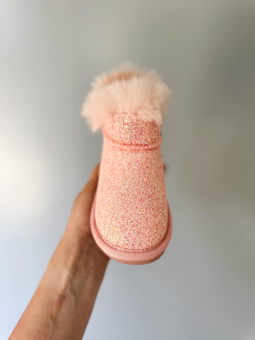 PREORDER: REREUN Vegan Leather Fuzzy Sparkle Boot 10.20.25