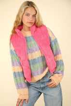 Load image into Gallery viewer, VERY J Zip Up Padded Corduroy Puffer Vest
