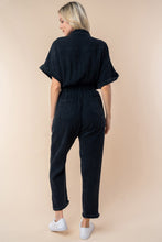 Load image into Gallery viewer, White Birch Texture Short Sleeve Jumpsuit
