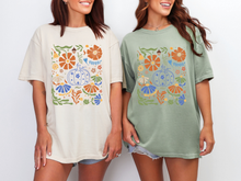 Load image into Gallery viewer, Blue Floral Pumpkin Graphic Tee in Two Colors
