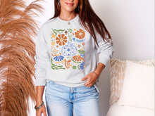 Load image into Gallery viewer, Blue Floral Pumpkin Sweatshirt in Two Colors
