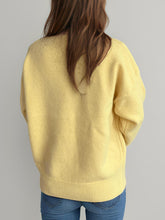 Load image into Gallery viewer, Round Neck Dropped Shoulder Long Sleeve Sweater
