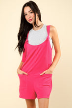 Load image into Gallery viewer, VERY J Tie Shoulder Front Pocket Romper
