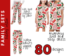 Load image into Gallery viewer, PREORDER:  joggers/ STRIAGHT LEG PANT CHRISTMAS PRINT 10.13.25
