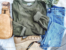 Load image into Gallery viewer, RTS: WOMENS BLANK CORDED CREWS-
