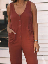 Load image into Gallery viewer, Full Size Scoop Neck Wide Strap Jumpsuit
