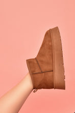 Load image into Gallery viewer, WILD DIVA Suede Round Toe Platform Booties
