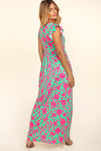 Load image into Gallery viewer, Haptics Ruffled Printed Round Neck Cap Sleeve Dress
