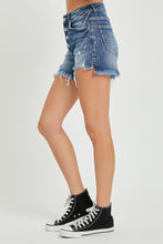 Load image into Gallery viewer, RISEN Button Fly Frayed Hem Denim Shorts
