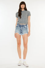Load image into Gallery viewer, Kancan High Rise Frayed Hem Denim Shorts
