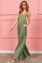 Load image into Gallery viewer, BiBi Ruched Wide Leg Overalls with Pockets
