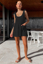 Load image into Gallery viewer, Full Size Scoop Neck Tie Shoulder Romper
