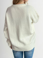 Load image into Gallery viewer, Round Neck Dropped Shoulder Long Sleeve Sweater
