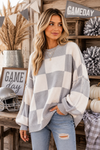 Load image into Gallery viewer, PREORDER: Cozy Checker Sweater 8.10.26
