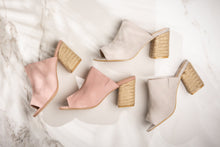 Load image into Gallery viewer, Helena Heeled Sandal in Ice Suede
