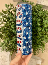 Load image into Gallery viewer, Wax boss/babe red white and blue tumbler
