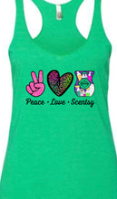 Load image into Gallery viewer, Peace love SCENTSY tanks
