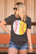 Load image into Gallery viewer, Half Baseball Half Softball PICK YOUR COLOR Tees
