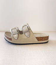 Load image into Gallery viewer, Mickie Western Slides in Cream
