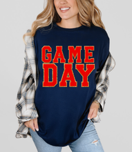 Load image into Gallery viewer, Game Day Navy Graphic Tee in Multiple Colors
